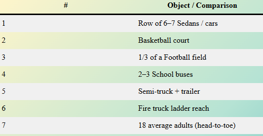 15 Things That Measure 100 Feet (ft) In Length